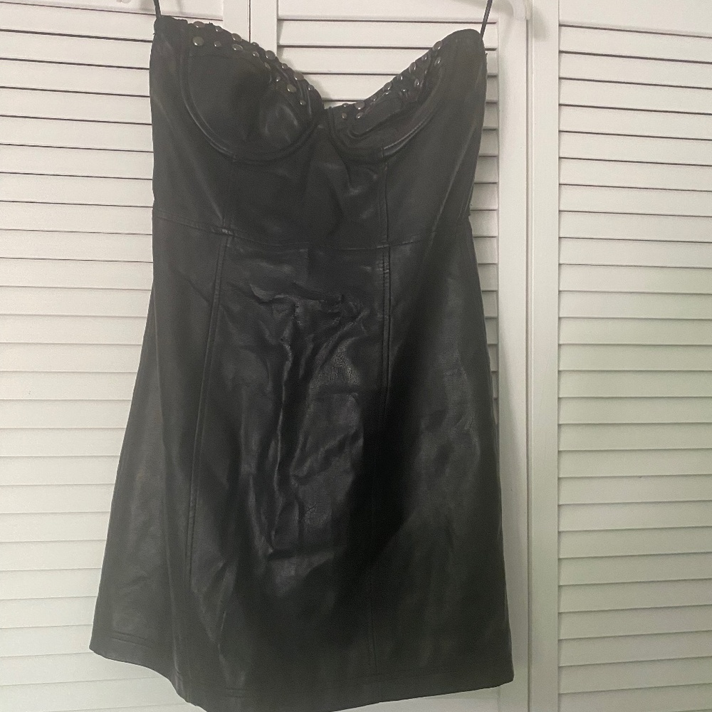 Faux letter mini dress